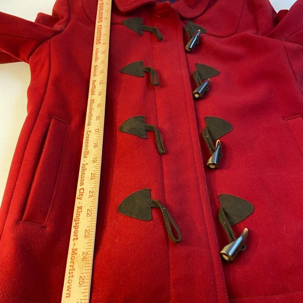 Gap Pea Coat With Toggle Buttons Large Red Wool - image 6
